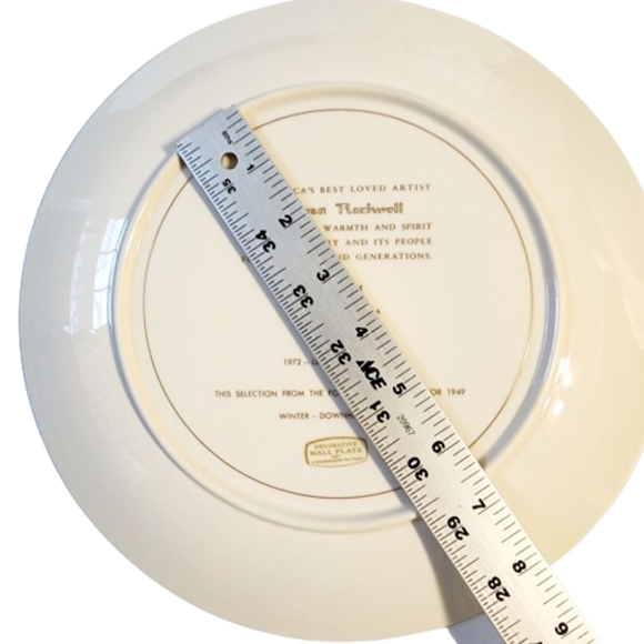 Norman Rockwell Gorham USA Fine China 1972 Four Seasons Series Downhill Plate ♥️ - Picture 3 of 4
